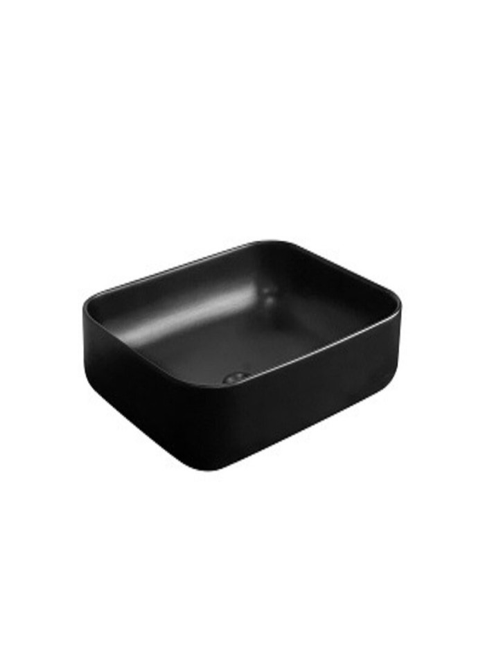LAVAMANOS DE SOBREPONER NEGRO MATE 500x400x130mm