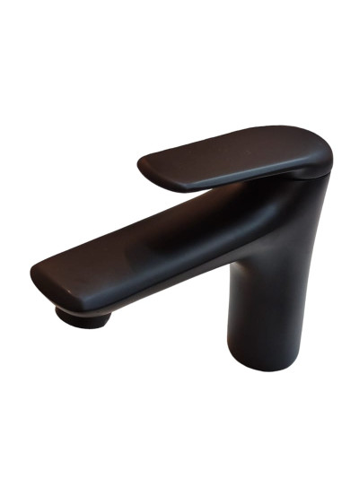 MEZCLADOR MONOCONTROL NEGRO MATE ESPIGO