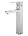 MONOCONTROL LAVAMANOS ALTO CUADRADO BRUSHED NICKEL