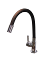 LLAVE LAVAPLATOS MESON FLEXIBLE NEGRA CROMADA