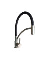 LLAVE MONOCONTROL FLEXIBLE  SATINADA