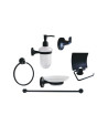ACCESORIOS DE BAÑO NEGRO EN ZINC