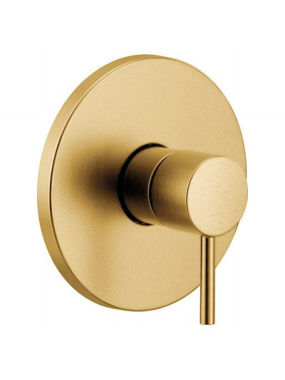 MEZCLADOR  REDONDO DUCHA BRUSHED GOLD