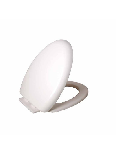 TAPA ASIENTO CAIDA LENTA ALONGADA BLANCA