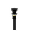 DESAGUE LAVAMANOS PUSH NEGRO DE 20 CMS