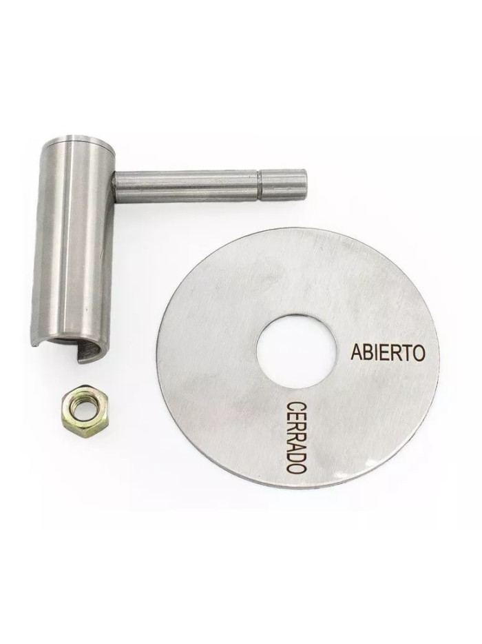 MANIJA PARA GAS EN ACERO INOX. DE TUERCA