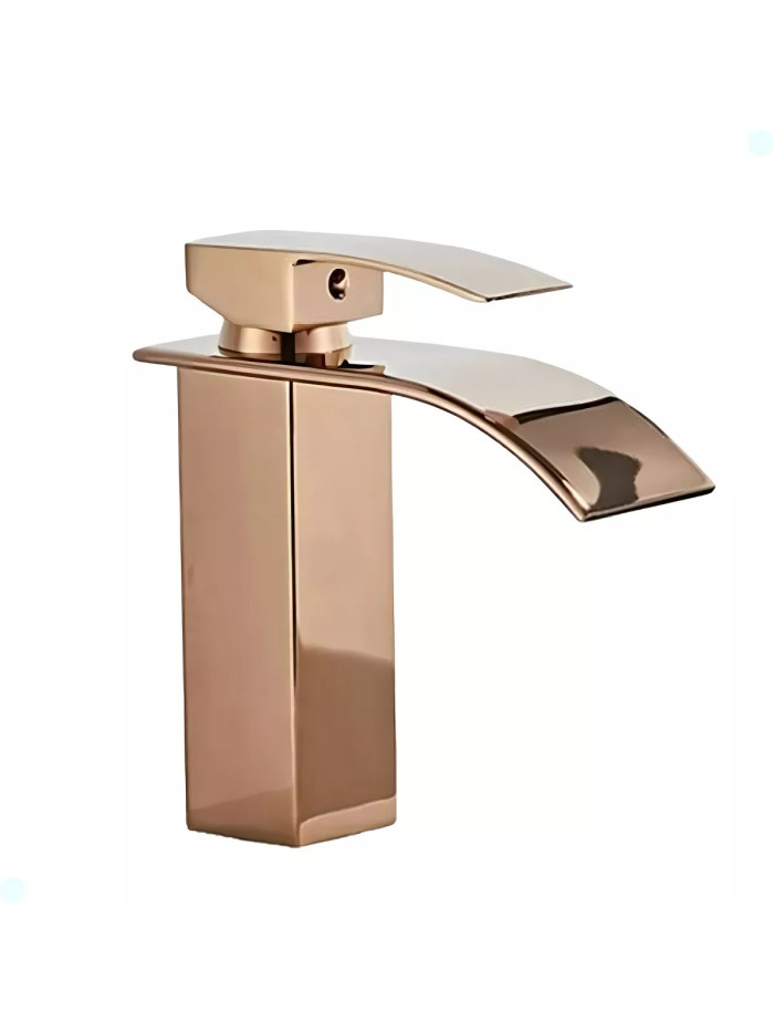 MONOCONTROL LAVAMANOS BAJO CASCADA ORO ROSA