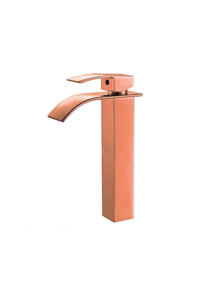 MONOCONTROL LAVAMANOS ALTO CASACADA ORO ROSA