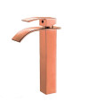 MONOCONTROL LAVAMANOS ALTO CASACADA ORO ROSA