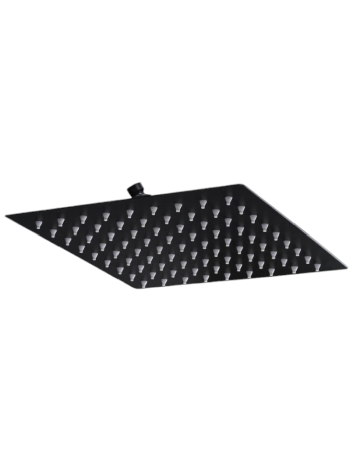 REGADERA CUADRADA 25X25 NEGRO MATE
