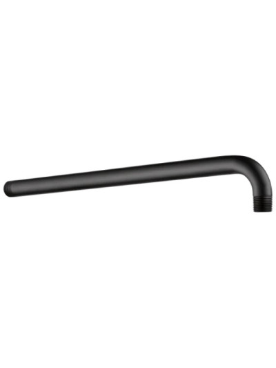 BRAZO DUCHA NEGRO MATE 40CMS REDONDO