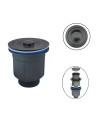 CANASTILLA DE COCINA NEGRO MATE 4 CONEXION 1 1/2