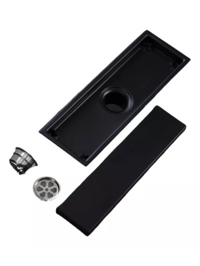 REJILLA DE PISO INVISIBLE NEGRO MATE 50CMS