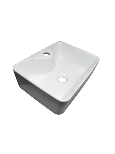 LAVAMANOS RECTANGULAR CERAMICA BLANCA