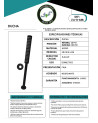 DUCHA TUBO 48CM REDONDA NEGRA