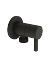 LLAVE DE ABASTO 1/2 X 1/2 METALICA NEGRA CON PALANCA