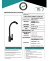 GRIFERIA MONOCONTROL LAVAPLATOS BRONCE NEGRA