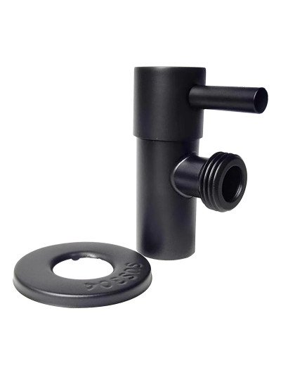 LLAVE DE ABASTO 1/2 X 1/2 METALICA NEGRA CON PALANCA