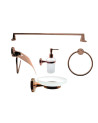 ACCESORIOS DE BAÑO ORO ROSA
