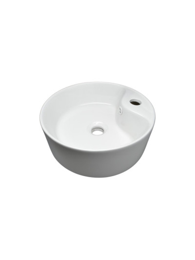 LAVAMANOS REDONDO CERAMICA BLANCA