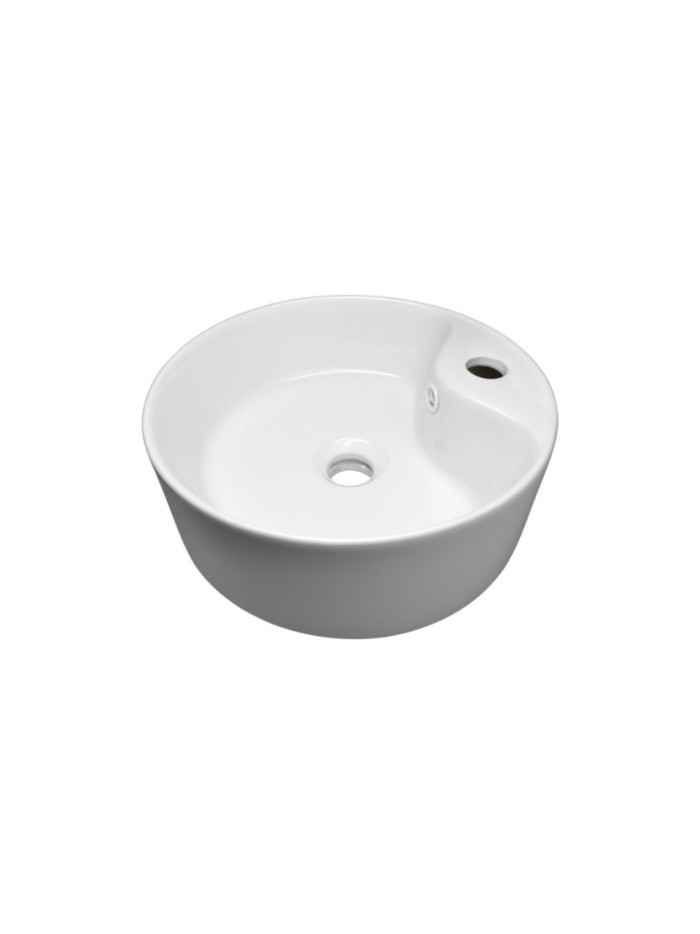 LAVAMANOS REDONDO CERAMICA BLANCA
