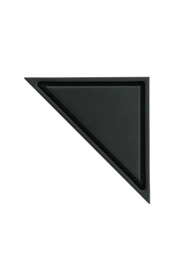 REJILLA DE PISO TRIANGULAR INVISIBLE NEGRO MATE 20CMS
