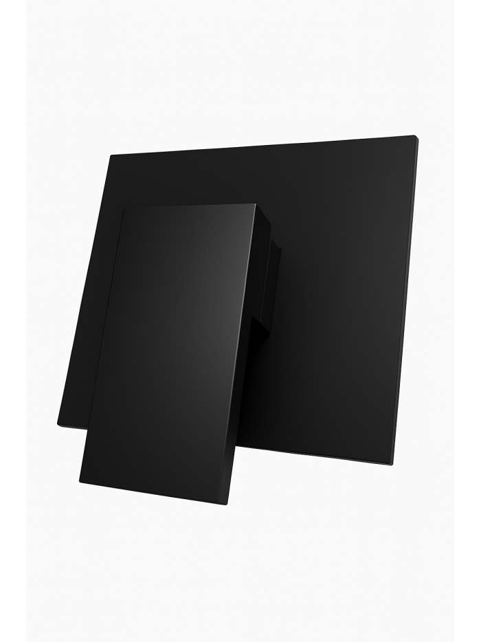 MEZC DUCHA MONOCON ESCUDO PLANO NEGRO