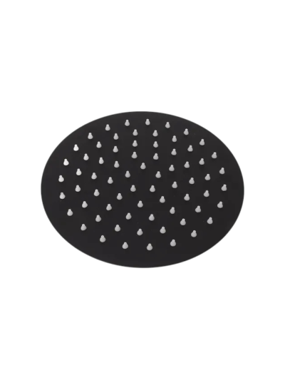 REGADERA REDONDA NEGRO MATE 25CMS ULTRAPLANA