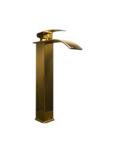 GRIFERIA MONOCONTROL ALTA CASCADA DORADA