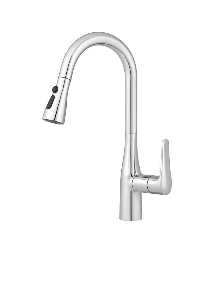MEZCLADOR LAVAPLATOS CROMADO MANGUERA EXTRAIBLE TC-03C