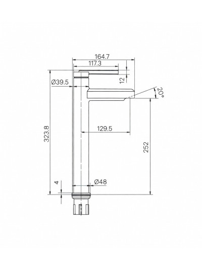 MONOCONTROL ALTO SOTTILE NICKEL TEXTURIZADO