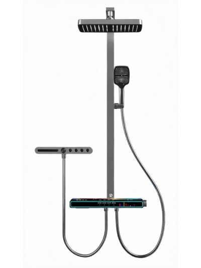 COLUMNA DUCHA  VINCI BLUETOOTH GRIS CONCRETO