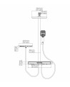 COLUMNA DUCHA  VINCI BLUETOOTH GRIS CONCRETO