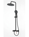 COLUMNA DUCHA LUSSO NEGRO MATE+ ORO ROSA TEXTURIZADO