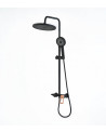COLUMNA DUCHA ESSENZIALE NEGRO MATE+ORO ROSA TEXTURIZADO
