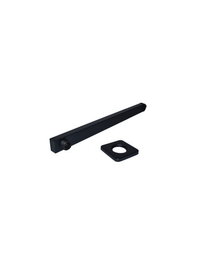 TUBO DE DUCHA CUADRADO NEGRO 40 CM