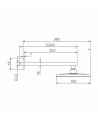REGADERA RECTANGULAR 10" GRIS CONCRETO