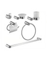 KIT DE ACCESORIOS 6 PIEZAS NIQUEL TEXTURIZADO + NEGRO