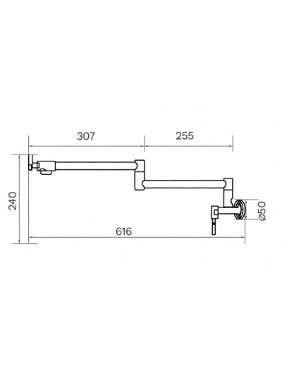 MONOCONTROL DE MURO PLEGABLE NEGRO MATE