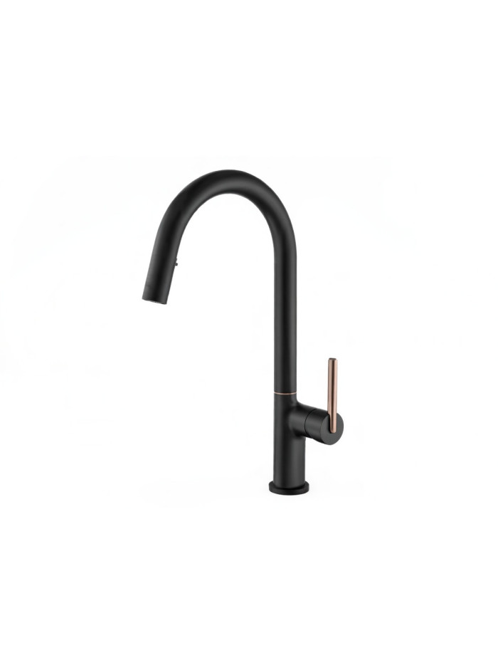 MONOCONTROL LAVAPLATOS SOTTIELE NEGRO MATE+ORO ROSA TEXTURIZADO