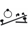 ACCESORIO PARA BANO NEGRO REDONDO 304 X 4 PCS JR-9006N