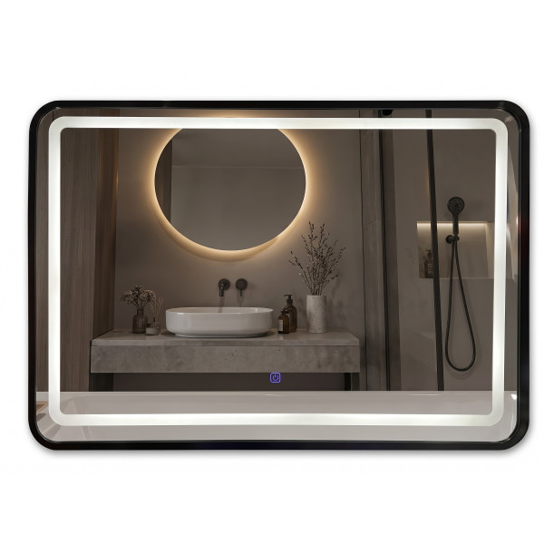 ESPEJO RECTANGULAR MARCO NEGRO
