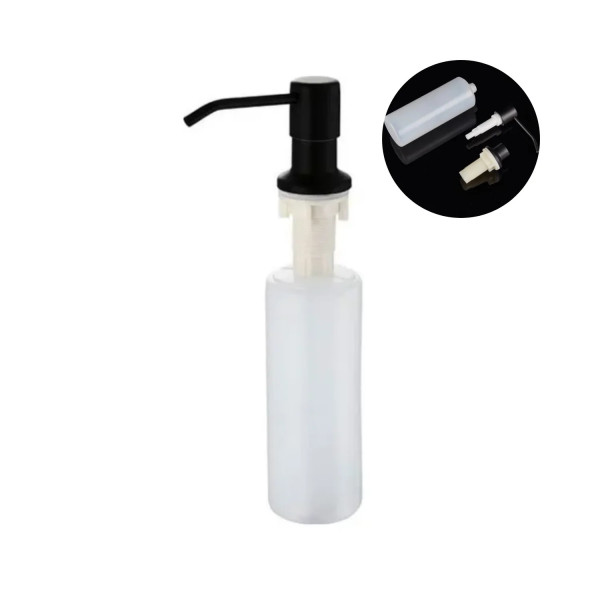 DISPENSADOR JABON MESA TAPA NEGRO