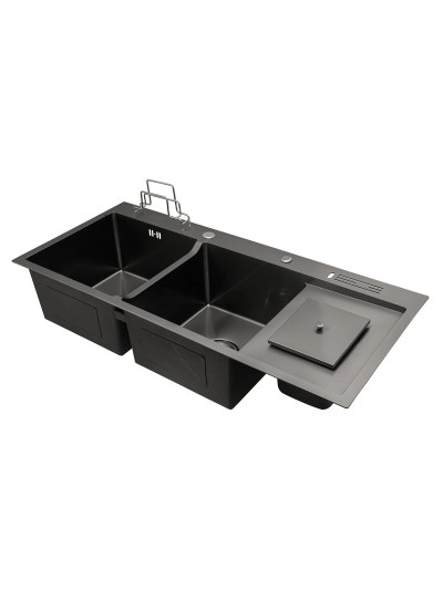 LVP SUS304 NEGRO 10045CM - 2 POZOS