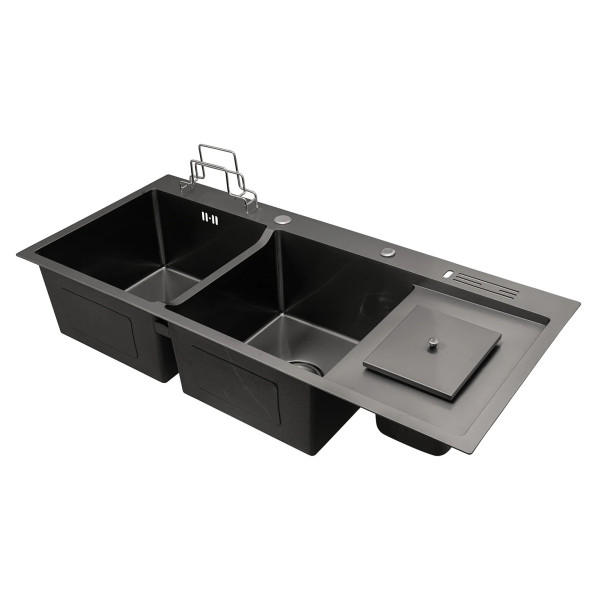 LVP SUS304 NEGRO 10045CM - 2 POZOS