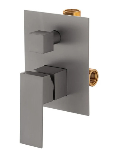 MONOCONTROL DUCHA CUADRADO 2 SALIDAS GUNGRAY