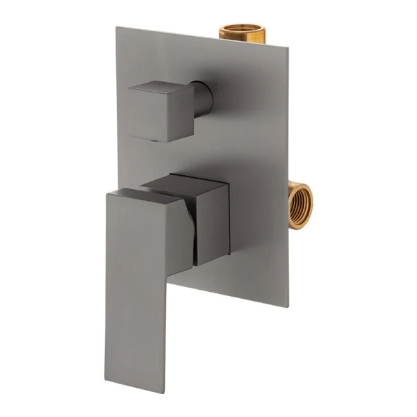 MONOCONTROL DUCHA CUADRADO 2 SALIDAS GUNGRAY
