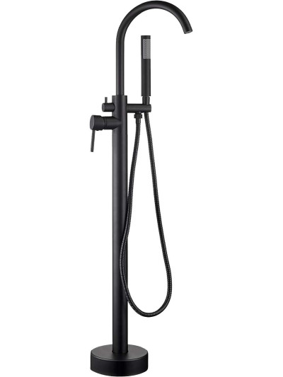 GRIFO DE PISO NEGRO MATE PARA TINA