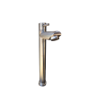 GRIFO 1 AGUA ACERO INOX. ALTO