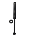 DUCHA TUBO 48CM REDONDA NEGRA